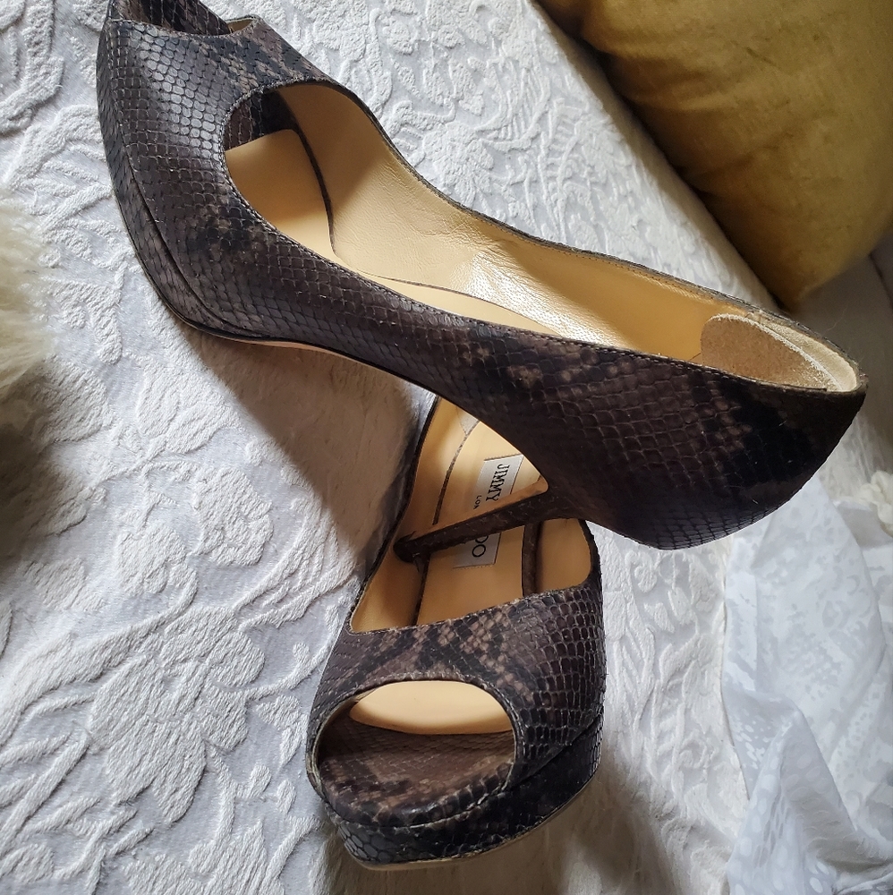 Jimmy Choo Shoes Heels Peep Toe gently worn.